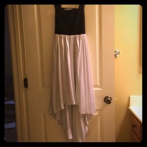 High low dress with somewhat open back